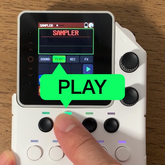PLAYモードボタンを押す操作の静止画