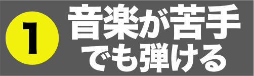 音楽が苦手でも弾ける